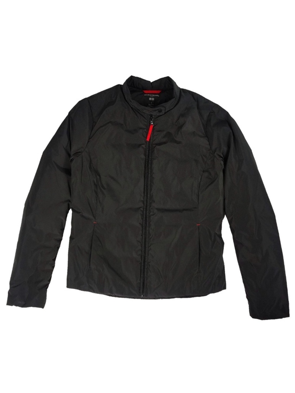 Lightweight Women's Black Jacket with Red Trim